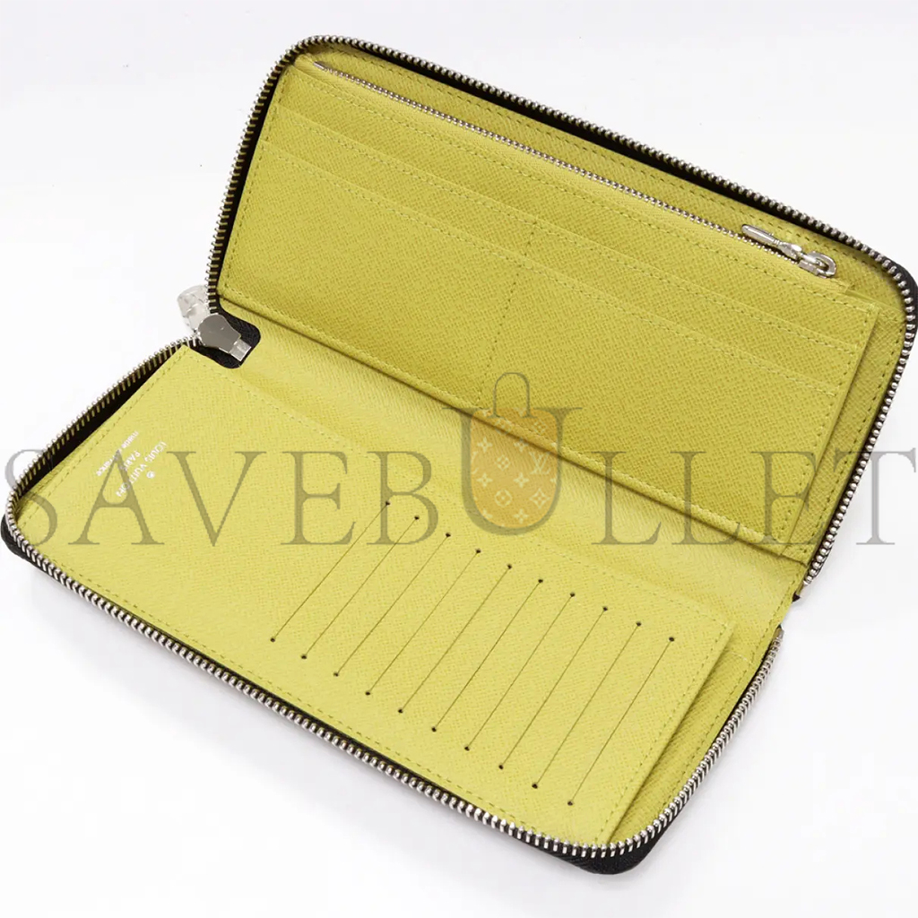 LOUIS VUITTON PATENT LEATHER WALLETCOVER OLIVE N64604 (20*10*2cm)